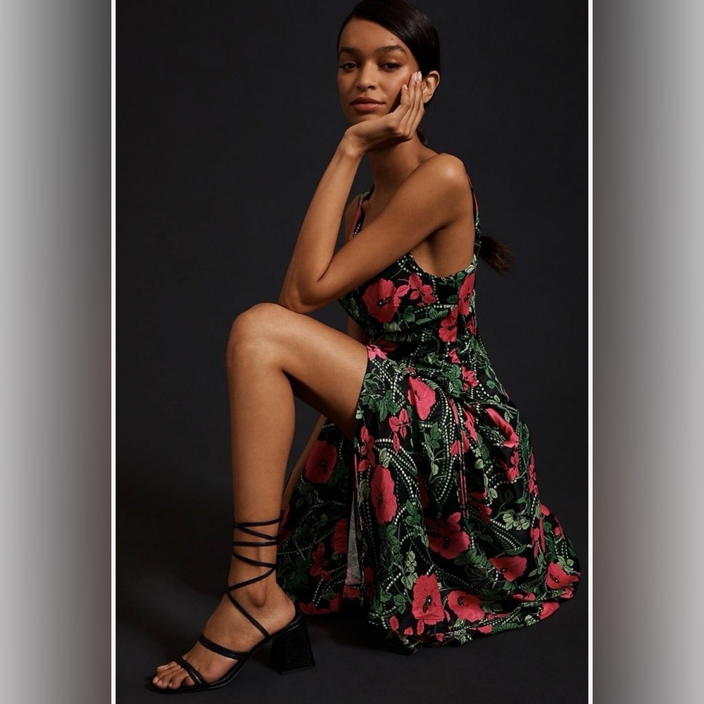 Anthropologie Maeve Ruched Midi Dress - Picture 2 of 7